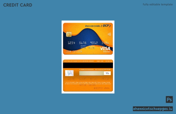 Beispielvorschau der Peru Banco de Credito del Peru BCP-Bankvisum-Elektronenkarte